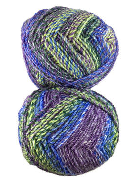 A colorful skein of James C. Brett Marble Chunky yarn