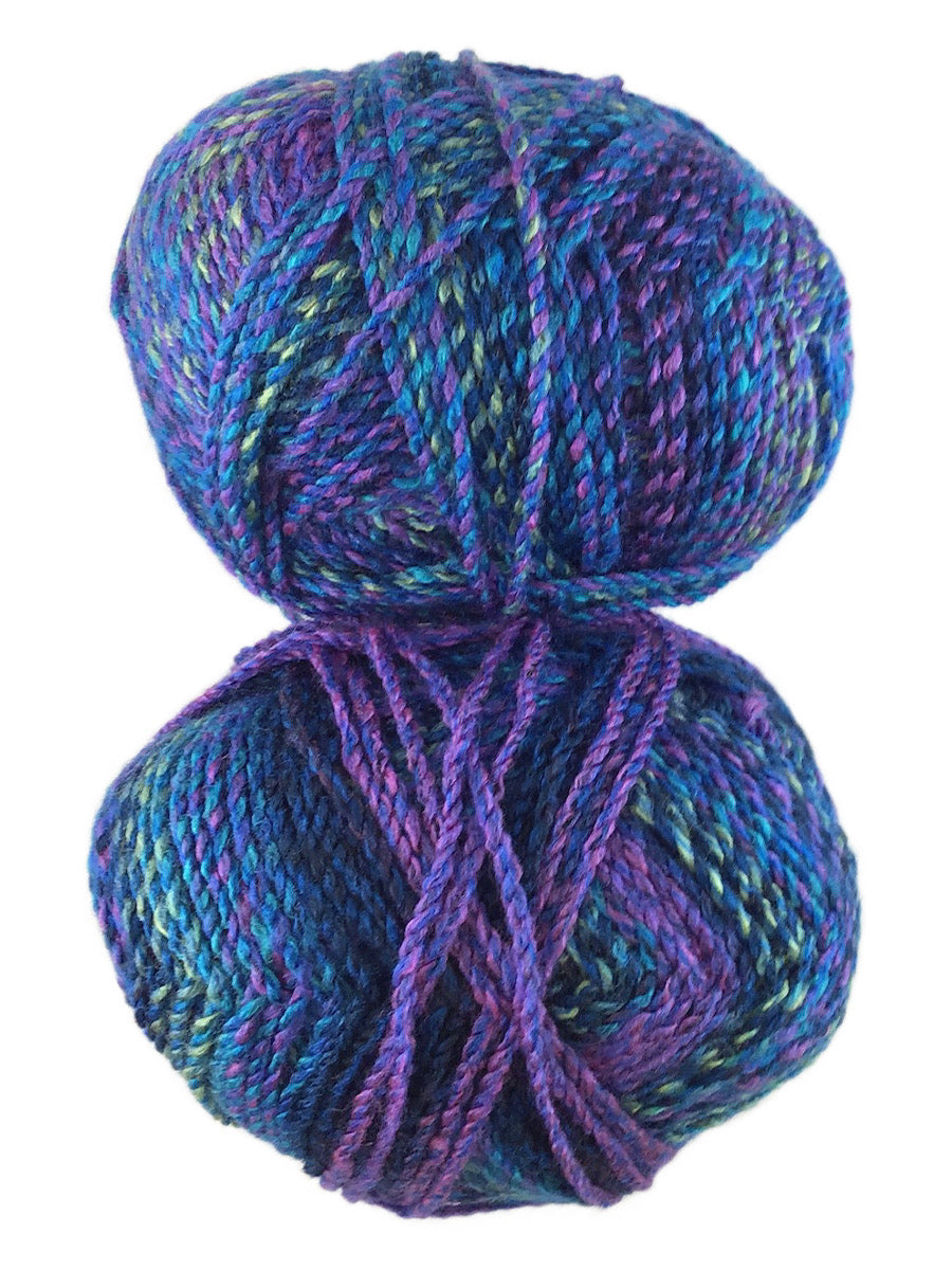 A colorful skein of James C. Brett Marble Chunky yarn