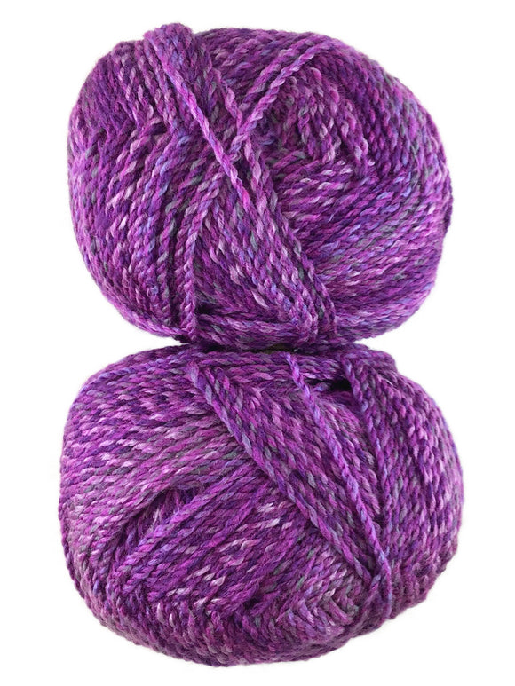 A colorful skein of James C. Brett Marble Chunky yarn
