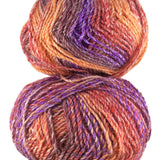 A colorful skein of James C. Brett Marble Chunky yarn