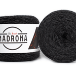 A phot of two dark charcoal skeins of Madrona