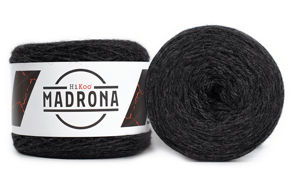 A phot of two dark charcoal skeins of Madrona