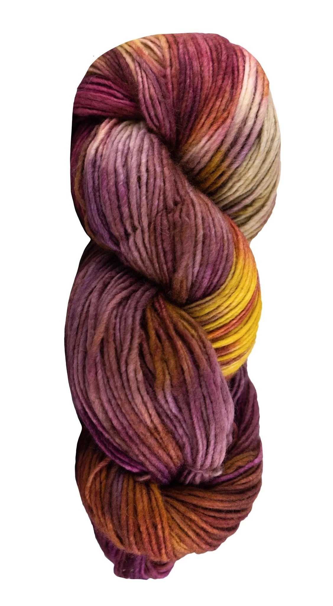 Manos Del Uruguay Maxima yarn color purple and yellow