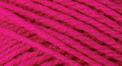 A close-up photo of a pink sample of Nature Spun yarn