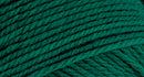 A close-up photo of a green sample of Nature Spun yarn