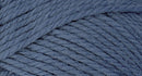 A close-up photo of a blue sample of Nature Spun yarn
