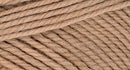 A close-up photo of a brown sample of Nature Spun yarn