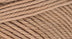 A close-up photo of a brown sample of Nature Spun yarn