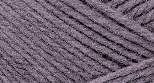 A close-up photo of a blue gray sample of Nature Spun yarn