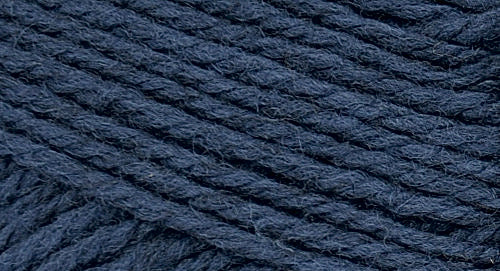 A close-up photo of a blue sample of Nature Spun yarn