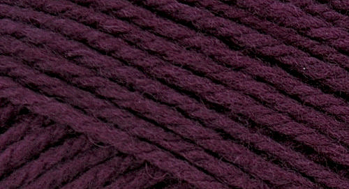 A close-up photo of a purple sample of Nature Spun yarn