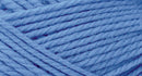 A close-up photo of a blue sample of Nature Spun yarn