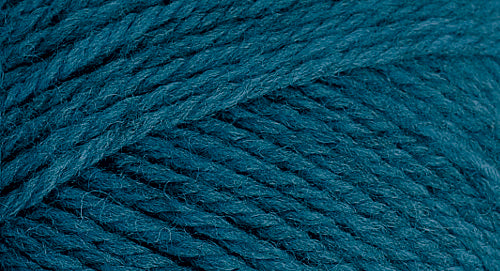 A close-up photo of a blue sample of Nature Spun yarn