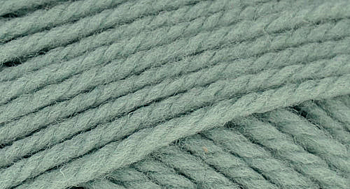 A close-up photo of a green sample of Nature Spun yarn