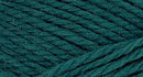 A close-up photo of a teal green sample of Nature Spun yarn