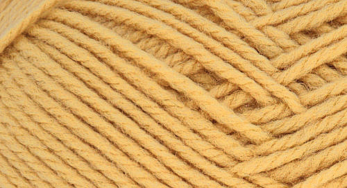 A close-up photo of a light brown sample of Nature Spun yarn