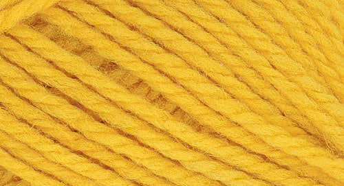 A close-up photo of a yellow sample of Nature Spun yarn