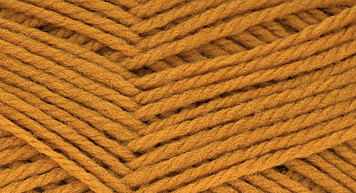 A close-up photo of a light brown sample of Nature Spun yarn