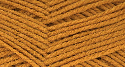 A close-up photo of a light brown sample of Nature Spun yarn