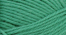 A close-up photo of a light green sample of Nature Spun yarn
