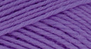 A close-up photo of a purple sample of Nature Spun yarn