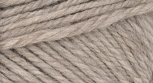 A close-up photo of a natural gray sample of Nature Spun yarn