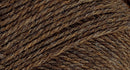 A close-up photo of a brown sample of Nature Spun yarn