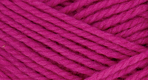 A close-up photo of a pink sample of Nature Spun yarn