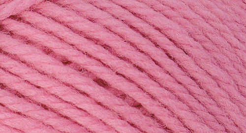 A close-up photo of a pink sample of Nature Spun yarn