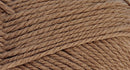 A close-up photo of a brown sample of Nature Spun yarn