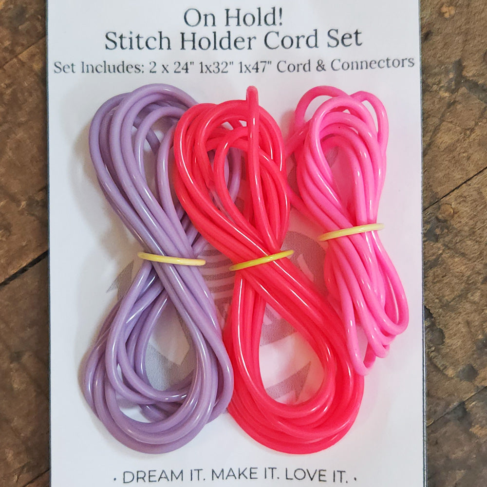 On Hold! Stitch Holder Cords color Pinks and Purple