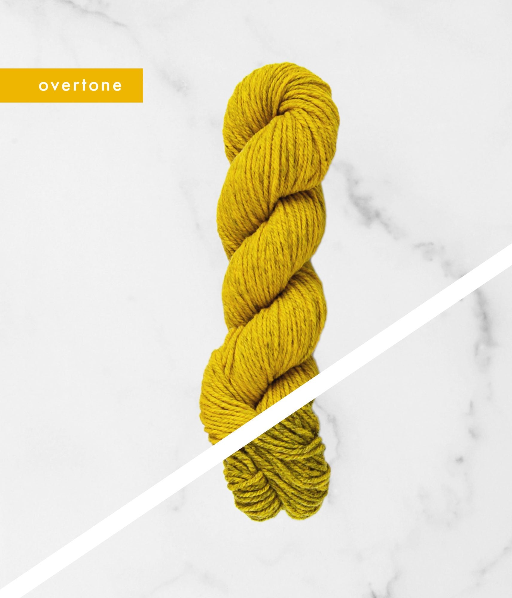 Yellow overtone and undertone BT Tones hanks of yarn