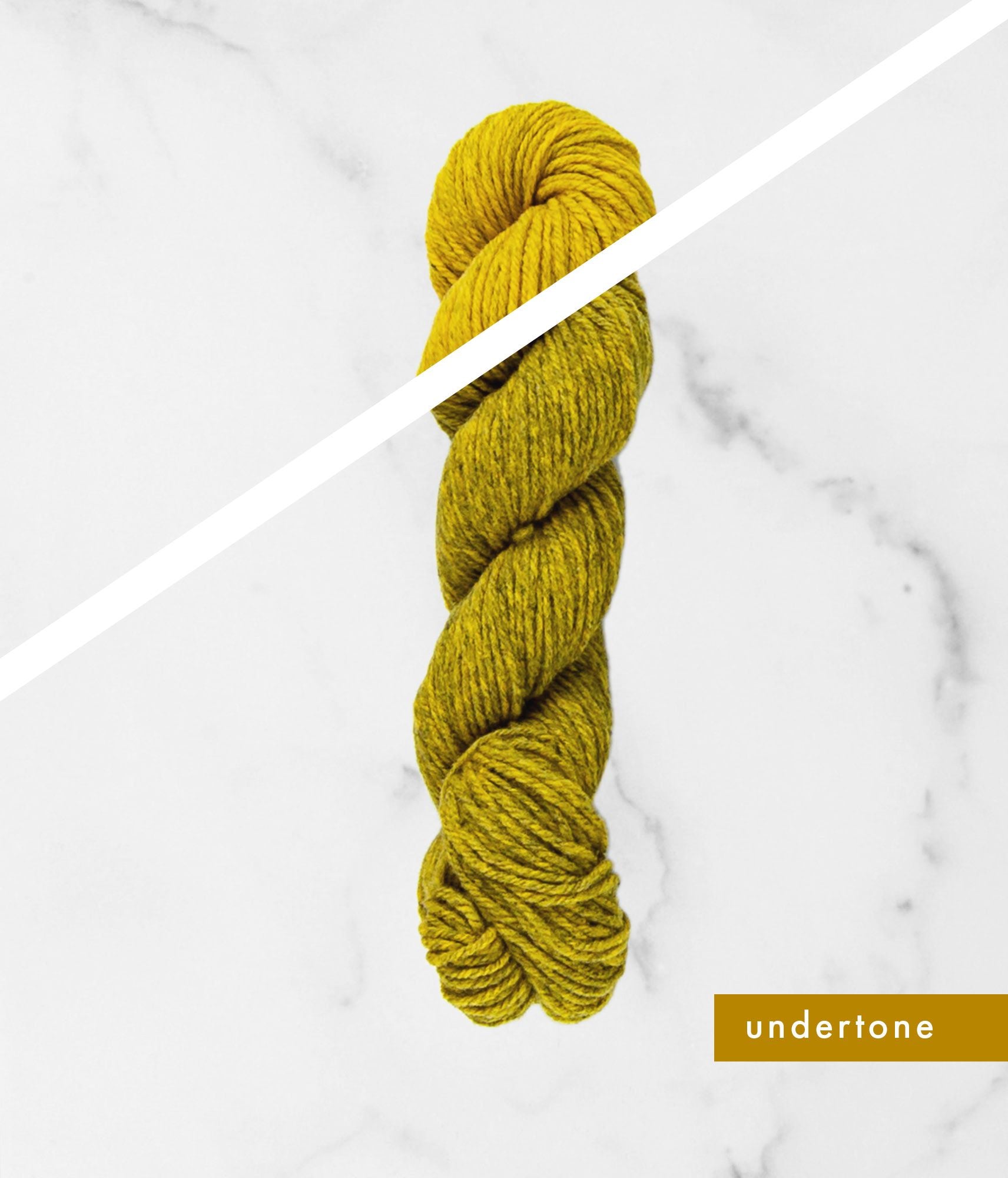 Yellow overtone and undertone BT Tones hanks of yarn