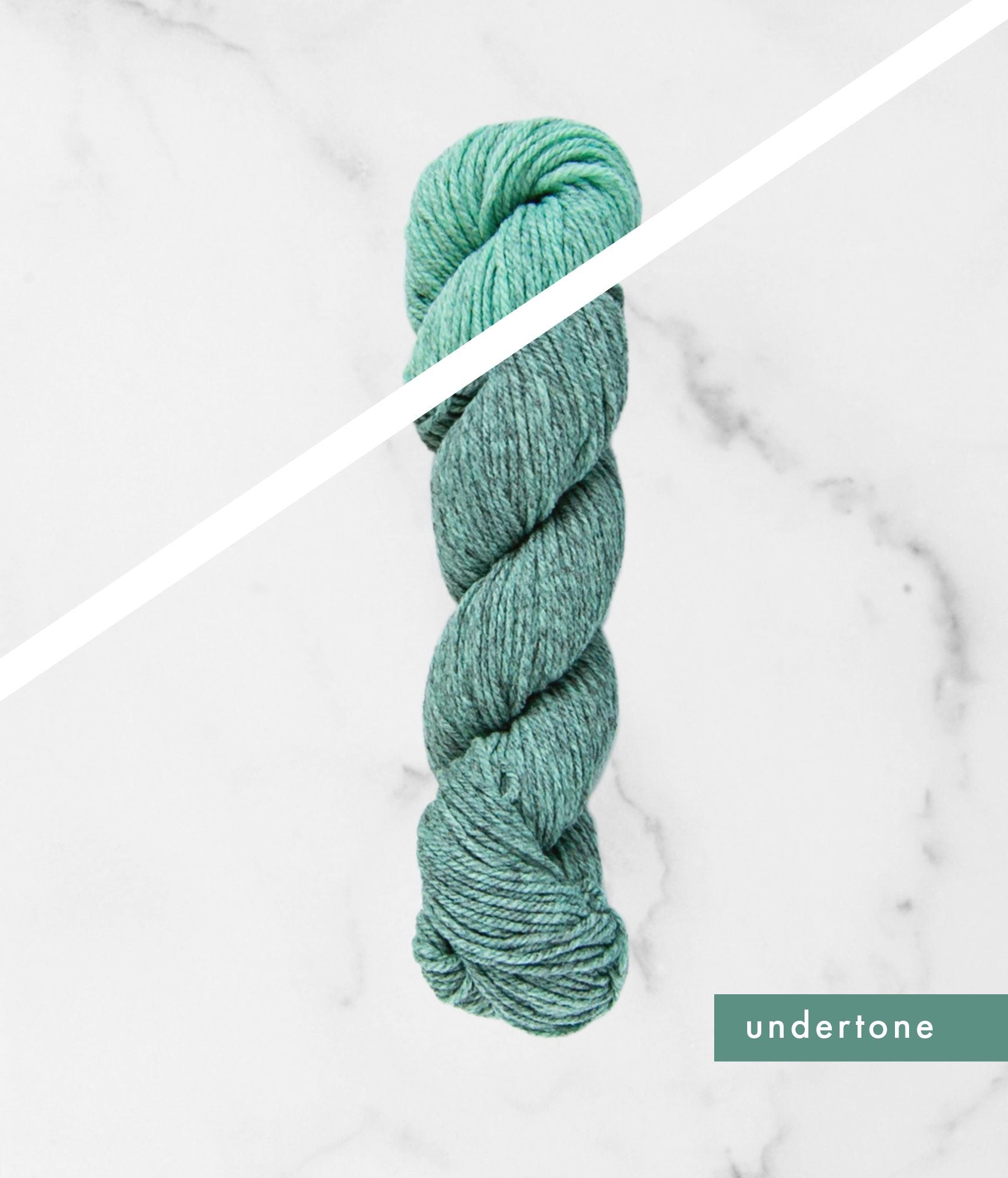 Aqua overtone and undertone BT Tones hanks of yarn