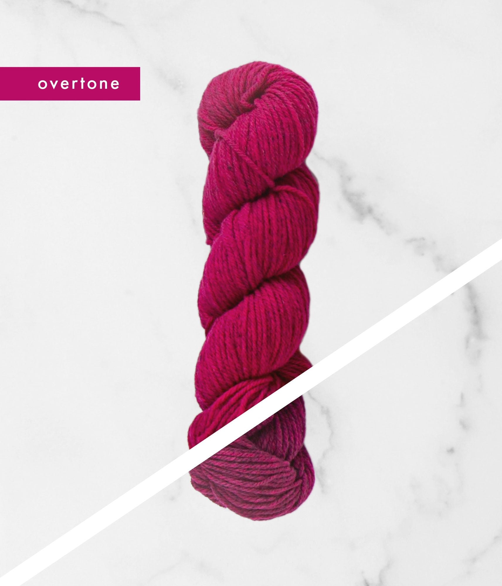 Magenta overtone and undertone BT Tones hanks of yarn