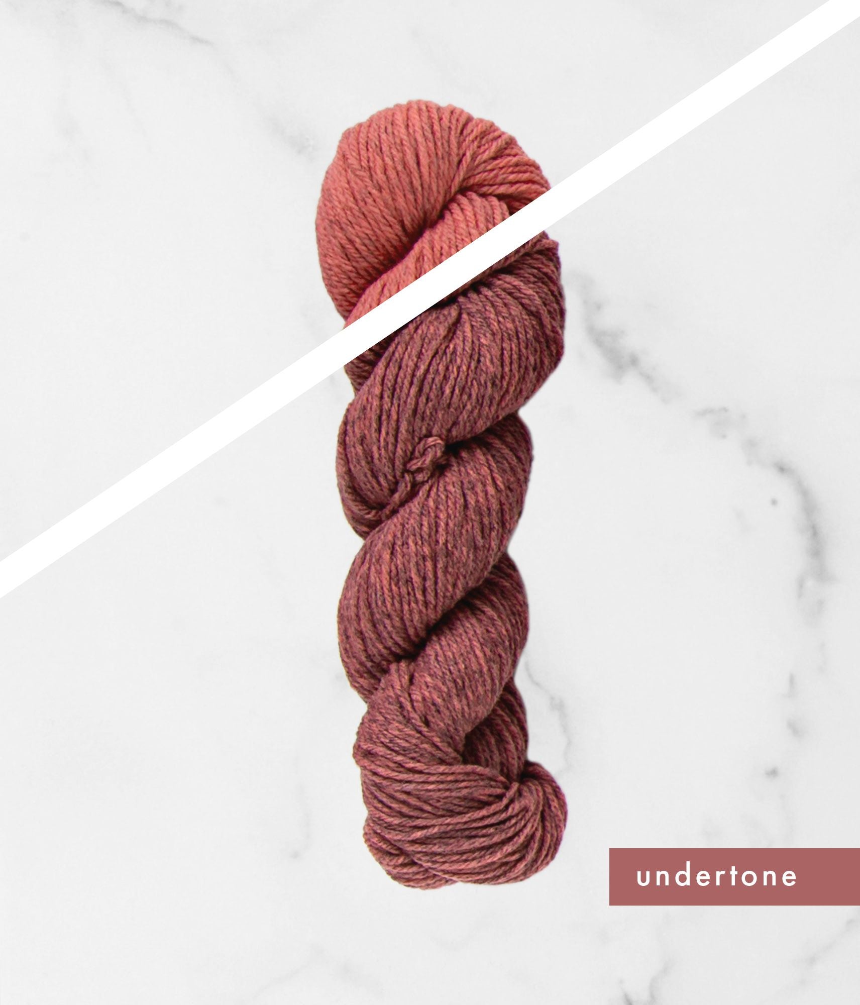 Dusty Rose overtone and undertone BT Tones hanks of yarn