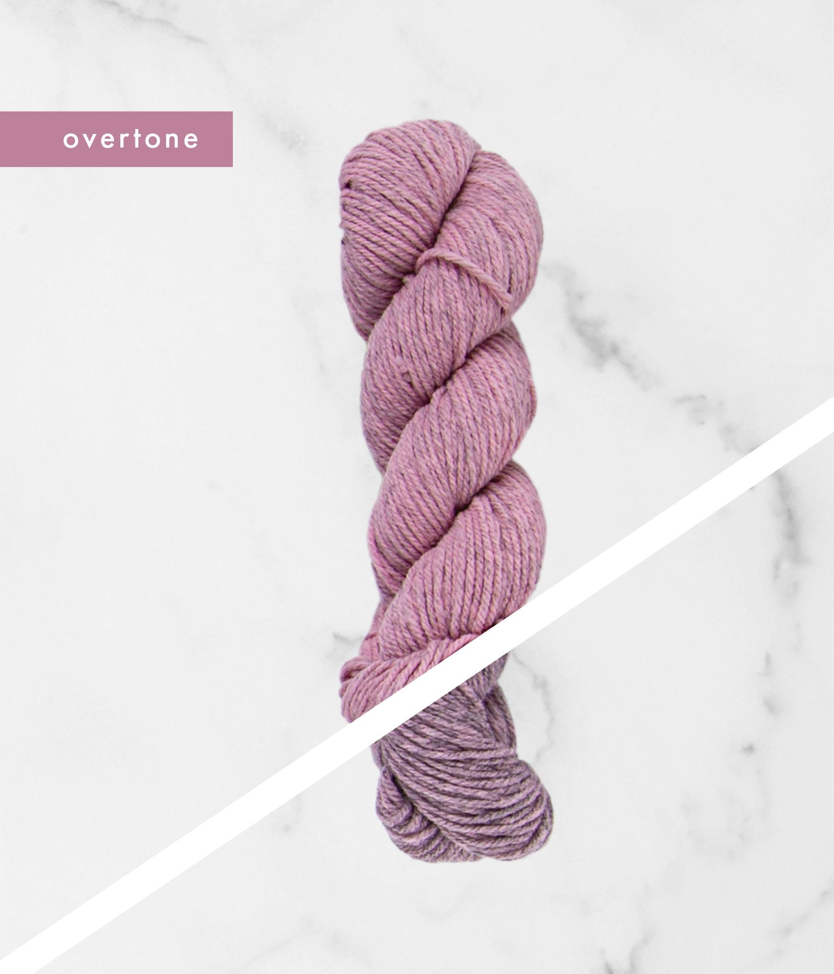 Purple overtone and undertone BT Tones hanks of yarn
