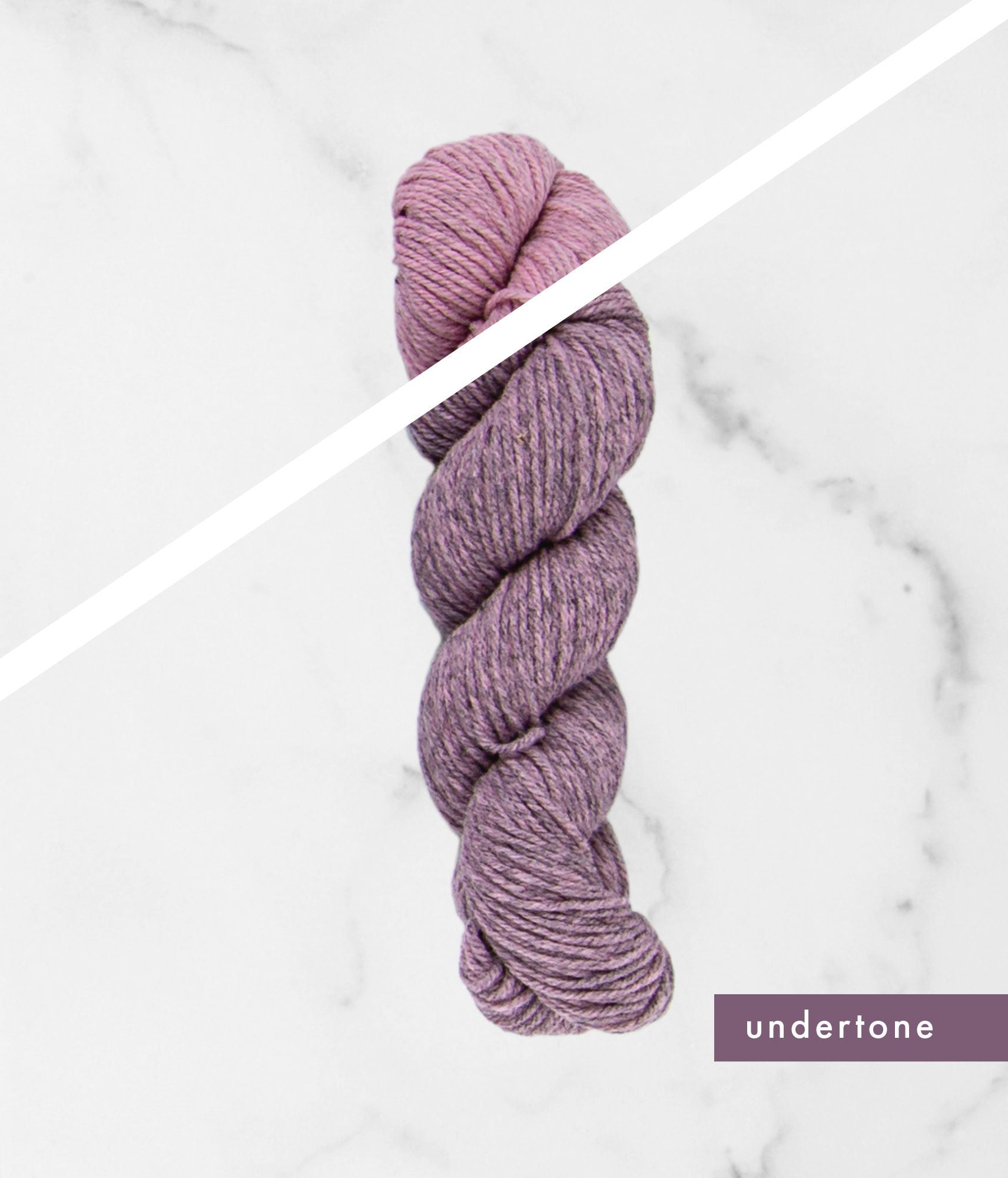 Purple overtone and undertone BT Tones hanks of yarn