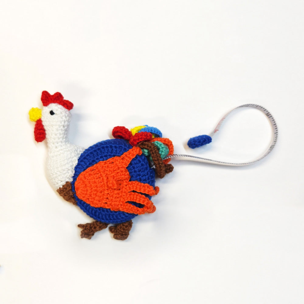 Paradise Crochet Tape Measure Rooster