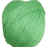 A skein of Universal Bamboo Pop green yarn - Clover 109