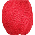 A skein of Universal Bamboo Pop yarn - True Red 136