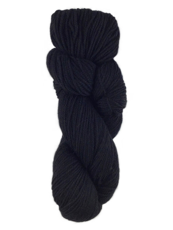 Skein of alpaca yarn color black