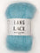A photo of a light aqua (bright light blue) skein of Lang Lace yarn.