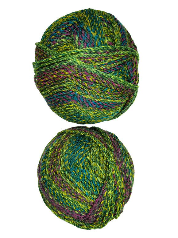 A colorful skein of James C. Brett Marble Chunky yarn