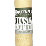 A photo of a skein of butter Coastal Cotton Cotton Yarn