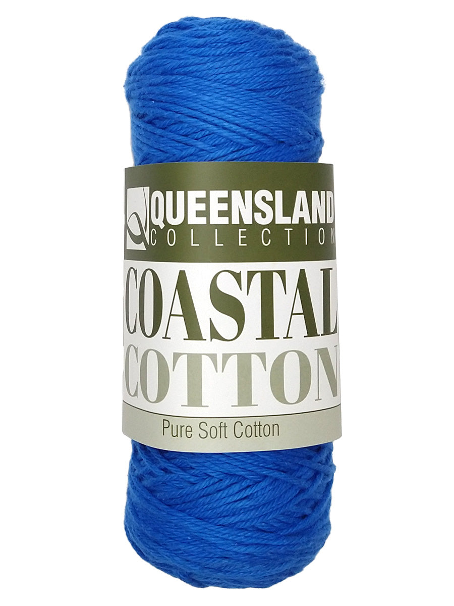 A photo of a skein of cobalt Coastal Cotton Cotton Yarn