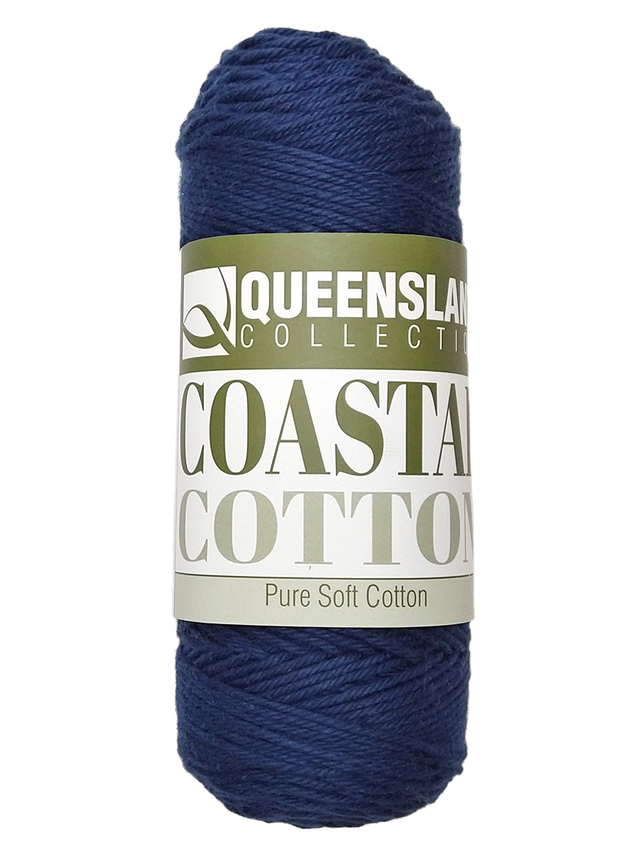 A photo of a skein of navy Coastal Cotton Cotton Yarn