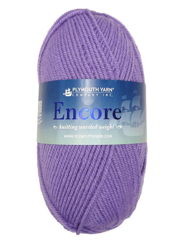 Photo of a purple skein of Encore Plymouth Yarn