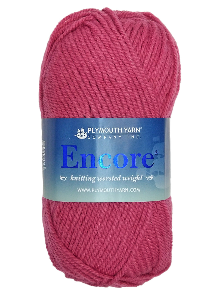 Photo of a pink skein of Encore Plymouth Yarn