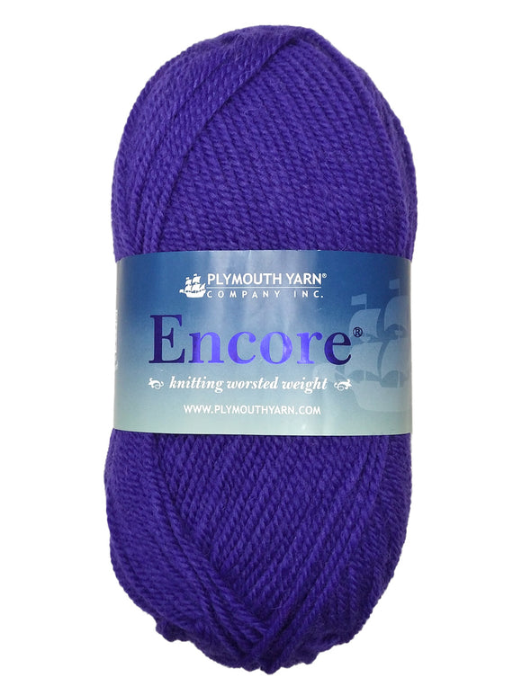 Photo of a purple skein of Encore Plymouth Yarn